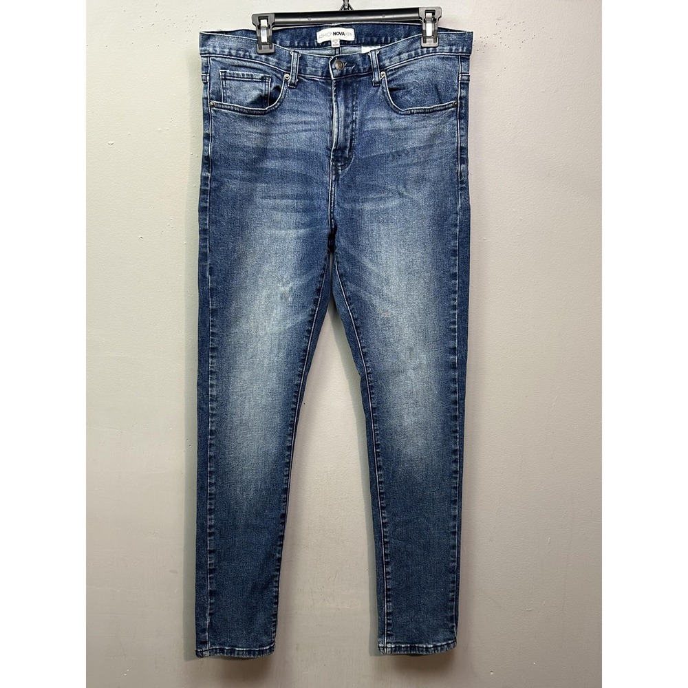 Fashion Nova Men Jeans Mens 34 Blue Skinny Medium Wash RN114161 Stretch Denim
